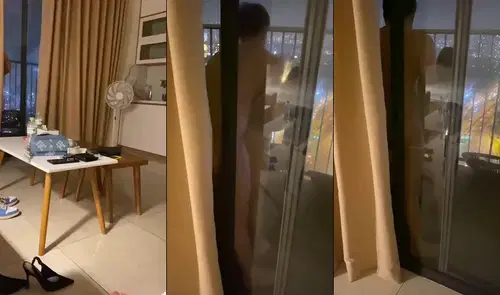 Thằng bạn đưa con ghệ ra ban công chung cư chịch rên to cả chung cư đều nghe được